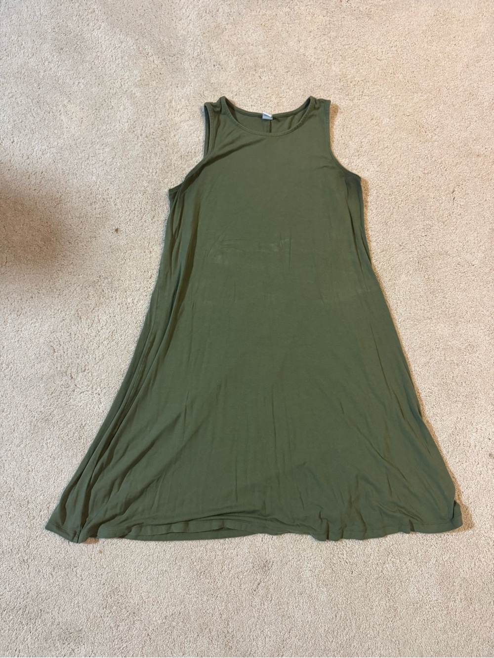 Old Navy Olive Green Sleeveless Swing Dress